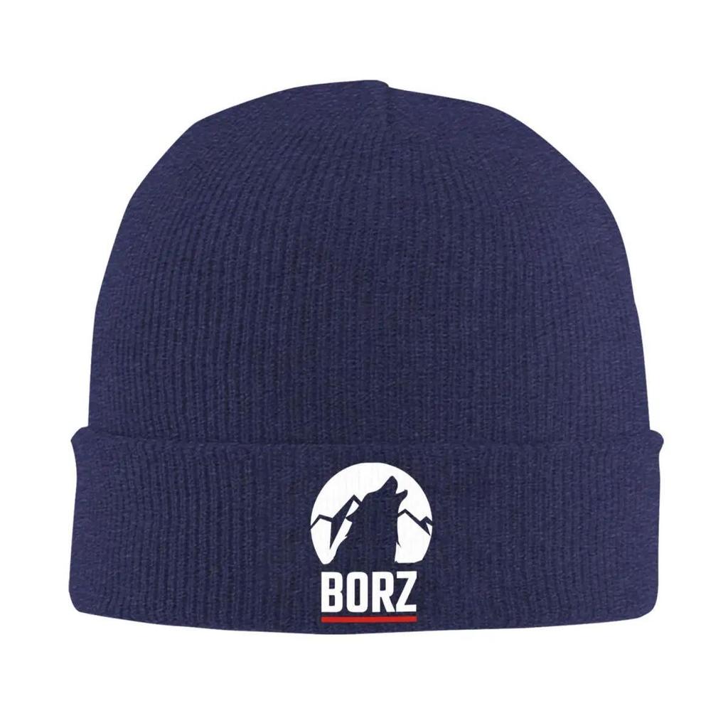 Chechen Borz Wolf Knitted Hats Autumn Winter Skullies Beanies Ski Coat of Arms Caps Unisex Acrylic Casual Bonnet