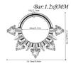 1PC Stainless Steel Septum Clicker Ring Skull Vine Design Daith Piercing Ring  Nose Piercing