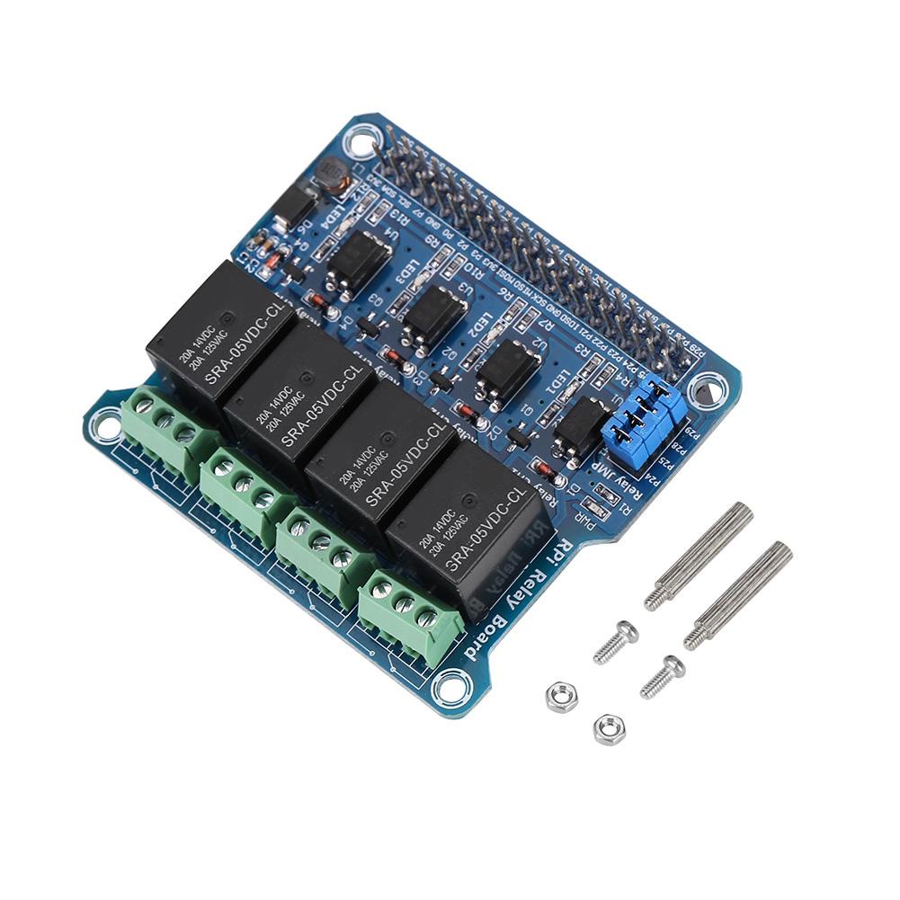 

Power Relay Board Expansion Module Shield Supports RPi a b 2 B 3 B for Raspberry Pi
