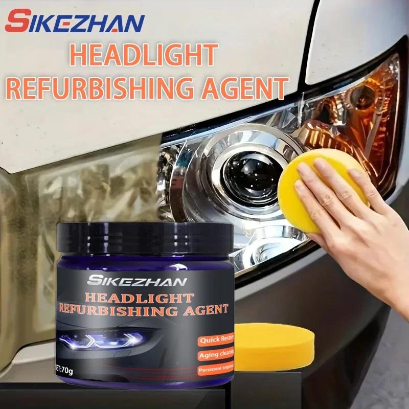 Car Headlight Restoration Polishing Kits Headlamp Scratch Remover Repair Cleaning Paste Remove Oxidation Headlight Polish Liquid