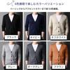 Business Knit Cardigan for EMY-li Men's Fall/Winter (Camel, XL)