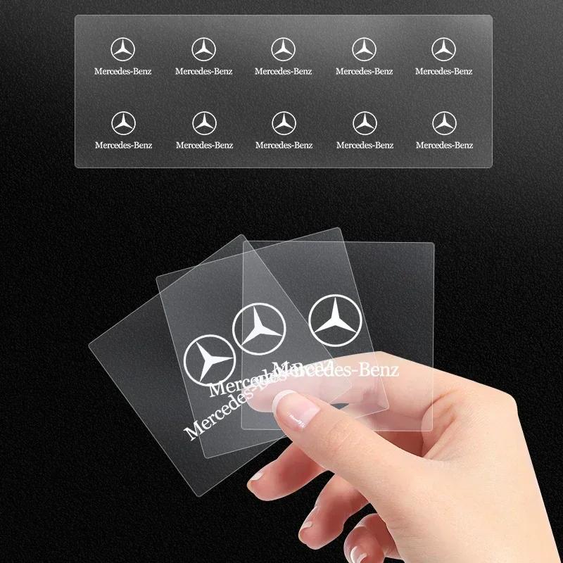 Naklejka z emblematem na zagłówki przednich foteli samochodowych Naklejki na boczne szyby samochodowe do Mercedes Benz AMG W204 W205 W212 W213 W177 W176 W117 X253 W247