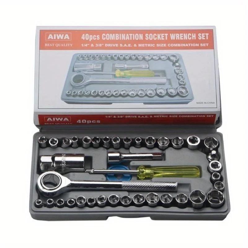 40 Pcs/Set Motorcycle Repair Tool Precision Socket Set Car Wrench Screwdriver Repair Kit Motorcycle Disassembly And Repair Parts