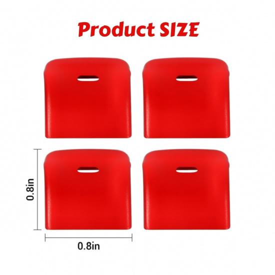 4PCS Upgraded Window Switch Button Cover Compatible with 2012-2017 Jeep Wrangler JK JKU (red)