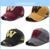 W Baseball Letter Cap Unisex Denim Outdoor Sun Protection Adjustable Gift Hat