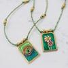 Gold Plated Retro Tarot Card Necklace Elegant Retro Tarot Card Necklace With Delicate Designs for Daily Wear Parties