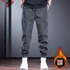 American Tied Overalls Men's Loose Trendy Brand Autumn and Winter Harlan Small Foot Casual Pants Velvet Versatile Work Pants