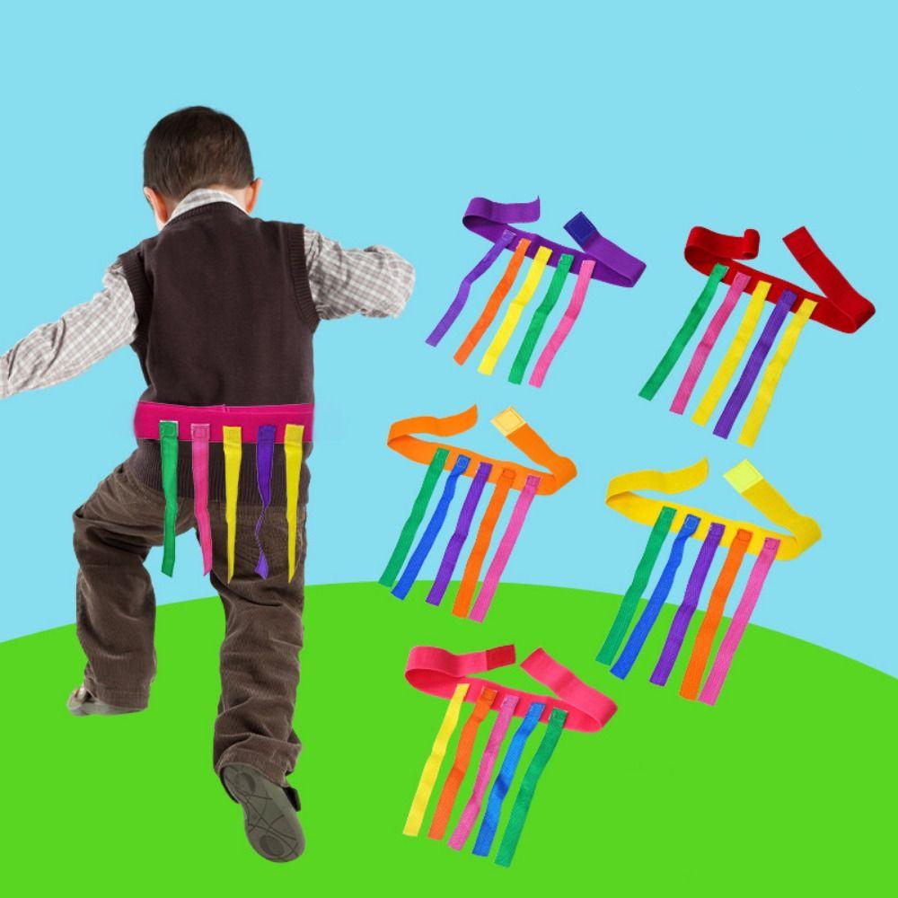 

Adjustable Tail Pulling Prop Waist Strap Bright Color Catching Tail Training Belt Competition Children 25cm зелений