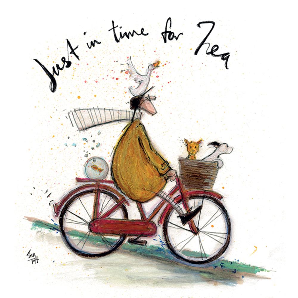 Sam Toft Just In Time For Tea Wooden Plaque