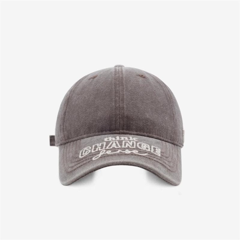

Washed cotton brim baseball cap men s and women s couple wide brim cap Adjustable