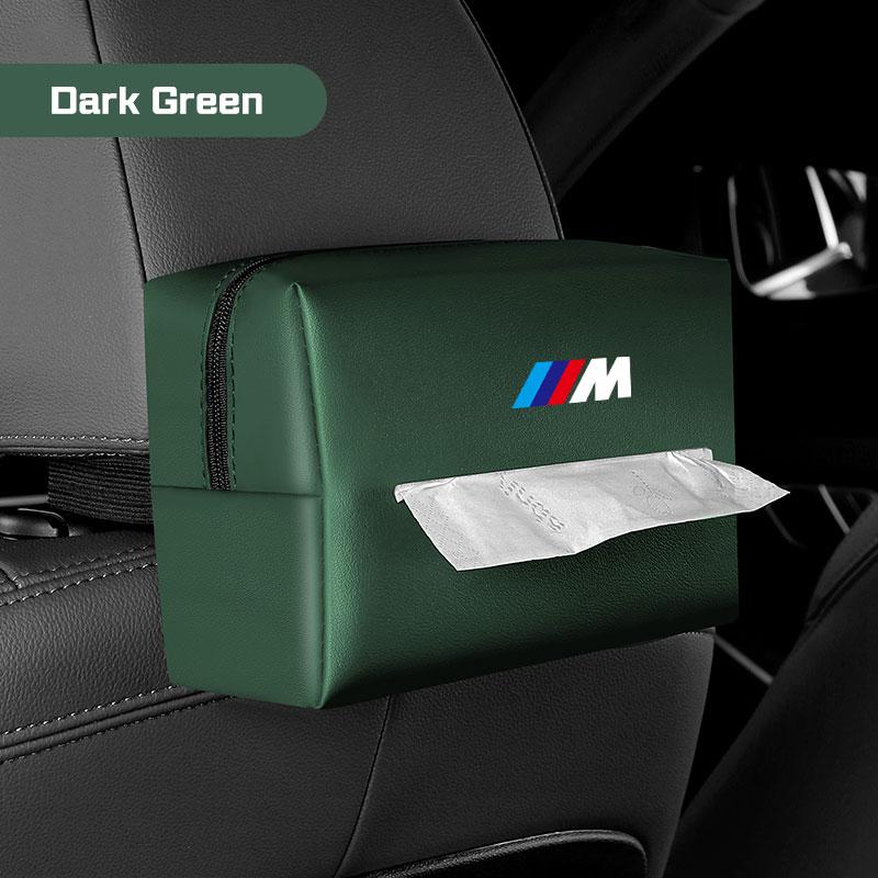 Car Tissue Bag For BMW 1 3 5 7 Series E38 E46 E60 E90 E87 G30 G20 G11 G70 X1X3X5 X6 X7 Seat Back Napkin Case Armrest Kleenex Box