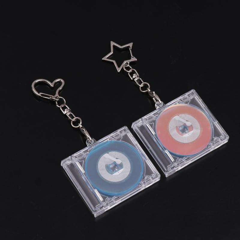 1 Set Mini NFC-Funktionale CD-Disc-Player-Form Hülle Schlüsselanhänger Peripherie Gedenkalbum Schlüsselhalter Für DIY Rucksack Anhänger