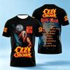 Ozzy Osbourne Vintage 3D Print T Shirt Heavy Metal Rock Singer Memorial Portrait Graphic Short Sleeve Streetwear Tops Fashion