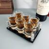 Gjennomsiktig Vinglassholder Flere spor Shotglassholder Rekvisita Hylle Kopp Serveringsbrett Bar