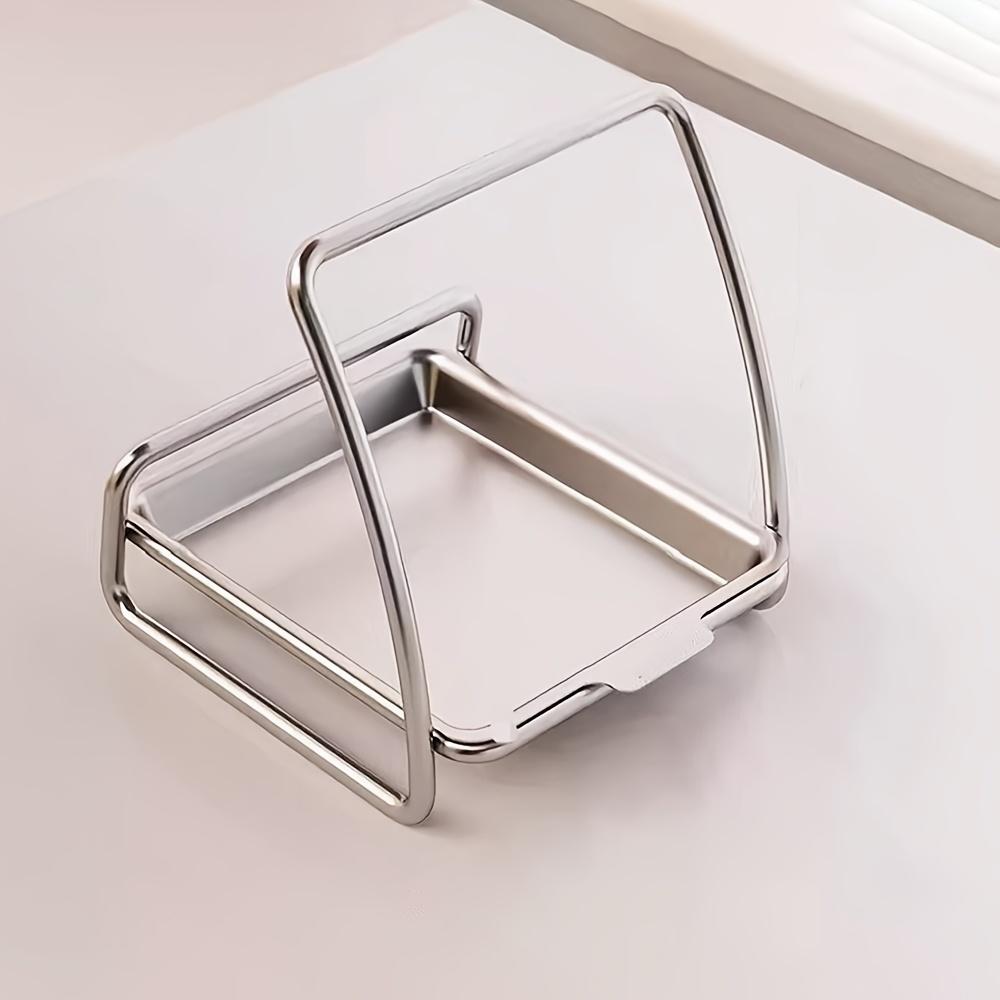 Durable Stainless Steel Cutting Board Holder Rustproof with Draining Tray Pot Lid Stand Large Capacity Kitchen Storage Rack