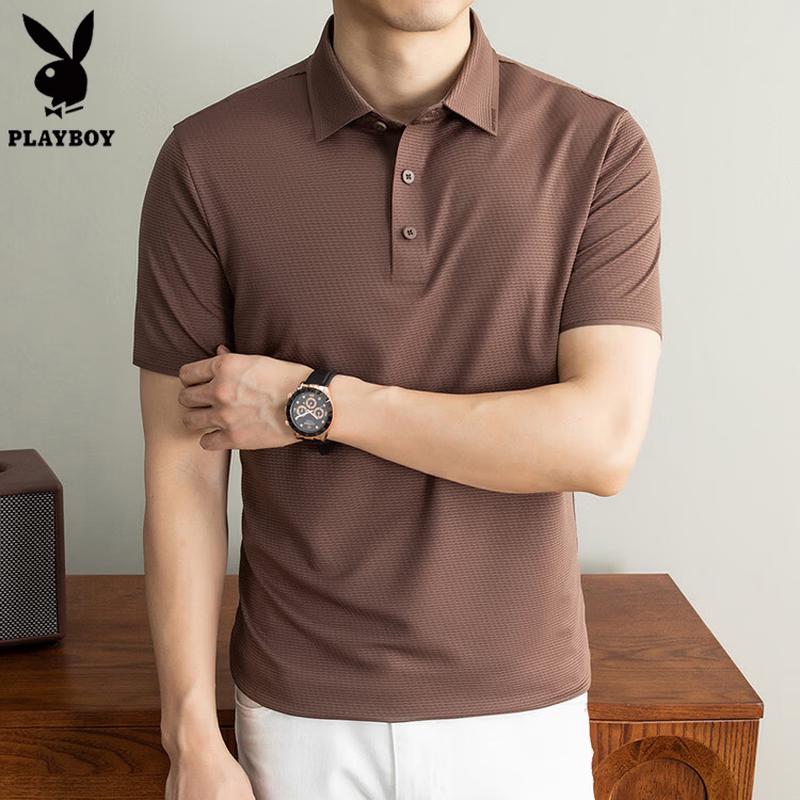 PLAYBOY Men s Summer Half-Zip Polo Shirt 60