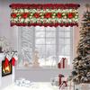 1PC Semi-Sheer Easy Install Swag Valance Atmosphere Scarf Xmas Bedroom No-Drill Christmas Festive Valance Holiday 137x45cm