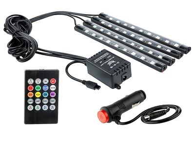 9 LED 12V Strips for Car Interior Lighting, 4 Pcs.