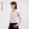 LANZHI V-Neck Lace Knitted Vest
