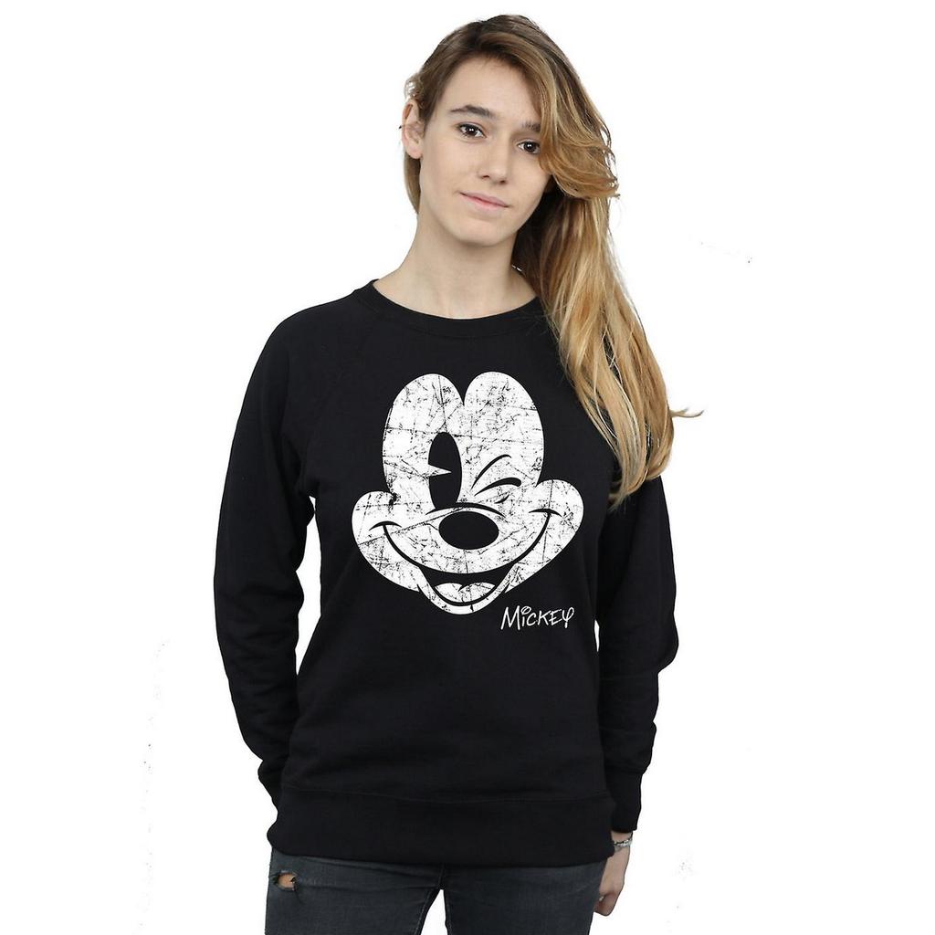 Disney Damen-/Damen-Sweatshirt mit Mickey-Mouse-Gesicht