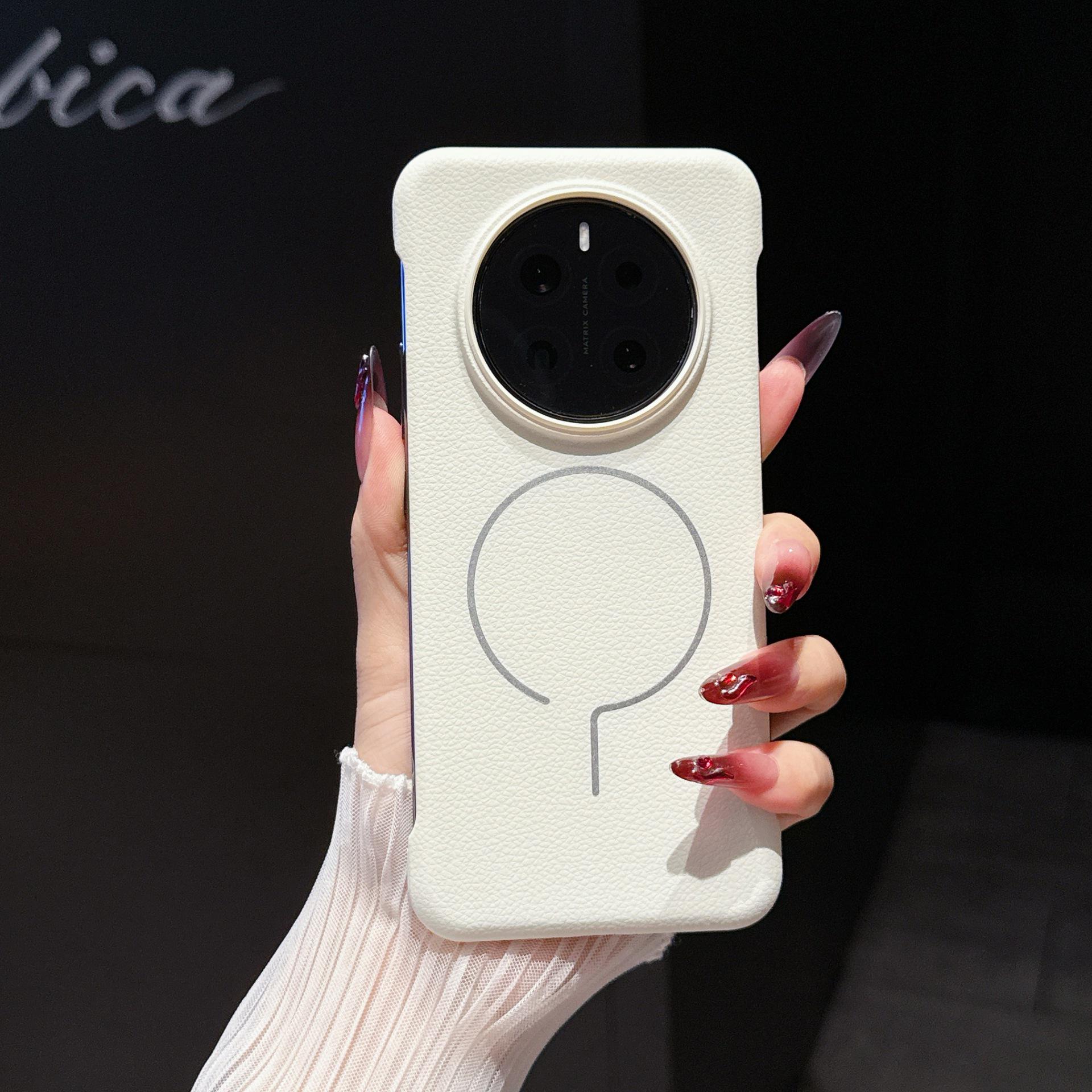 Honor Magic 7 Pro Case: Borderless Lychee Texture with Magnetic Adsorption Magic 7