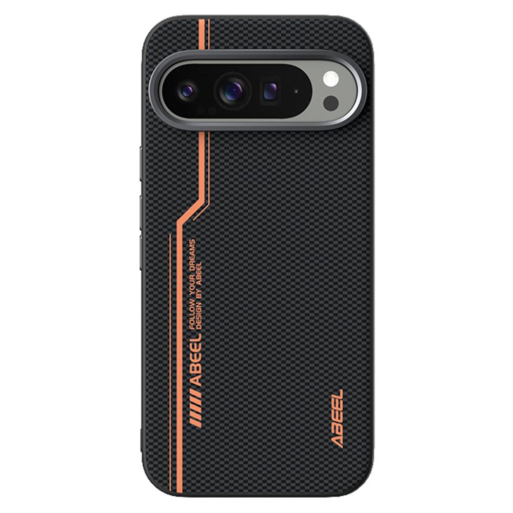 ABEEL For Google Pixel 10 Pro XL/9 Pro XL Case Compatible with MagSafe Printed PC TPU Aluminum Alloy Leather Phone Cover