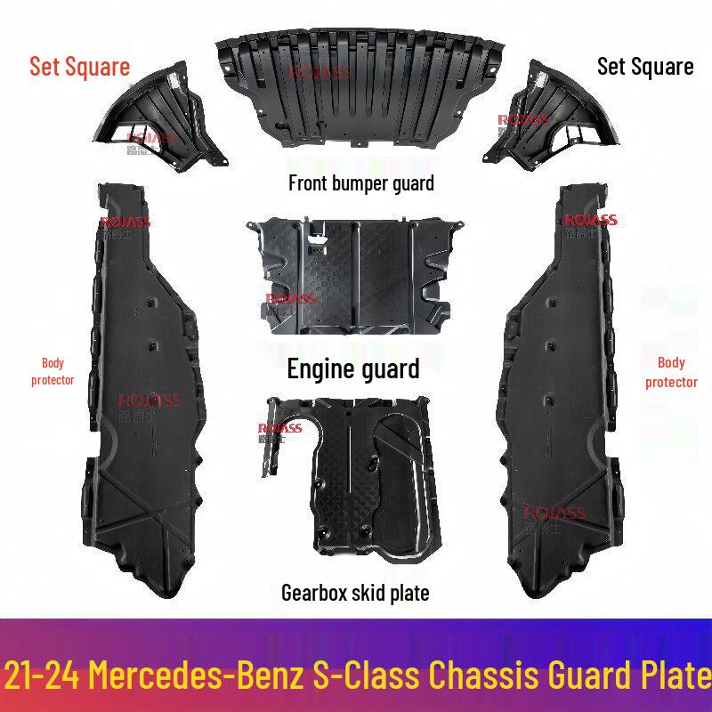 Compatible with Mercedes-Benz S-Class W223: Gearbox S450, Engine S400, Front Bumper S480, Chassis S580, Underbody Guard. Triangle Plate Passenger Right [Domestic]