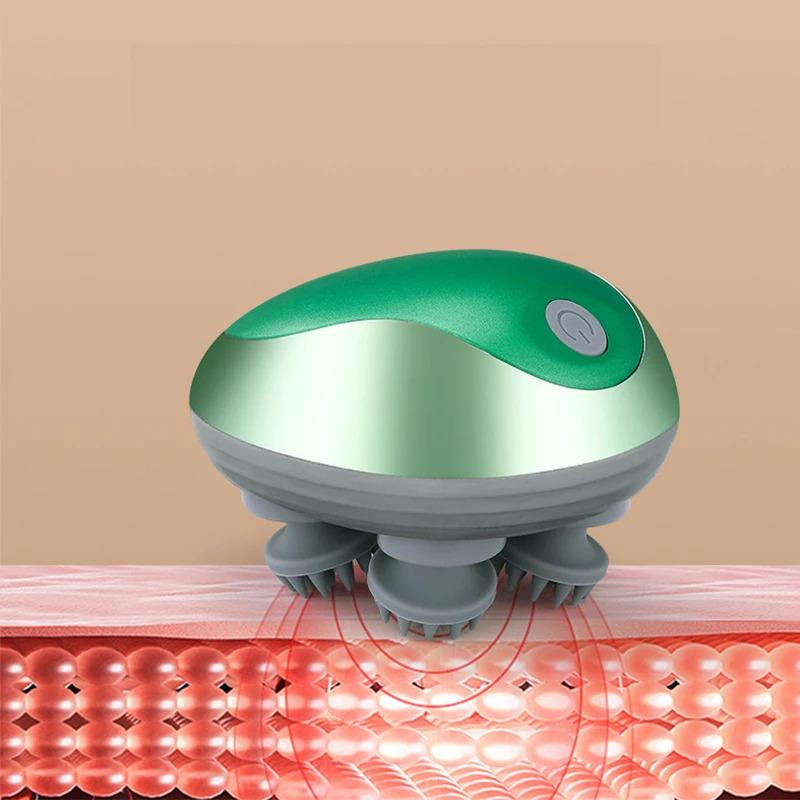 Mini Kopfmassagegerät Magnetisches Wiederaufladbares Massagegerät Elektrische Kopfhautknetung Multifunktions-Physotherapieinstrument
