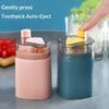 Creative Luxury Automatic Pop-Up Toothpick Holder Press-Down Style Cylinder Can for Home Living Room Portable Compact Design