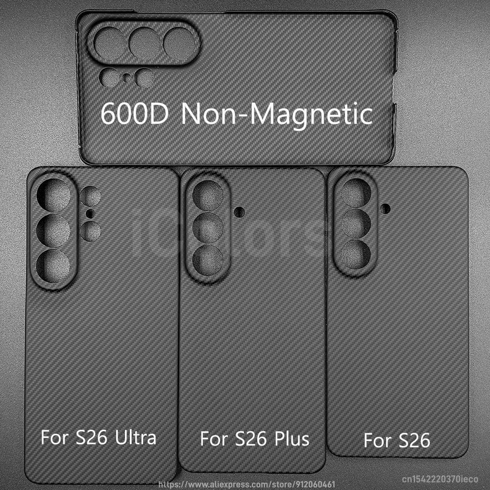 For Samsung Galaxy S25 S26 Ultra/S26 S25 Plus/S26 S25 Edge Genuine Carbon Fiber Aramid Case Ultra Thin Protective Cover