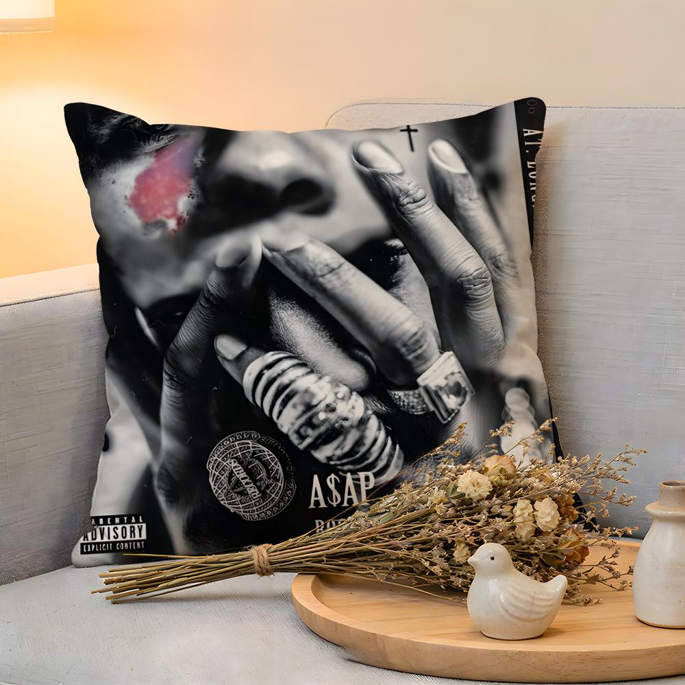 

Cushion Cover Linen SkinFriendly Soft Decorative Case for Sofa Home Decor ASAP Rocky Rap Singer Pillow cover 30x30cm