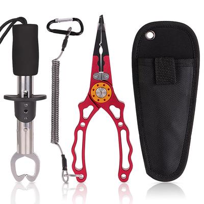 Durable Fishing Pliers Stainless Steel Aluminum Alloy Hook Extractor Open Loop PE Wire Clippers Portable Fishing Pliers Quality with Lock Optional
