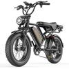 Aairsk Vélo Électrique Fat Bike 20x4" pour Adultes, Moteur 250W, Batterie Amovible 48V 20AH, 25km/h, VTT Électrique Double Suspension NFC