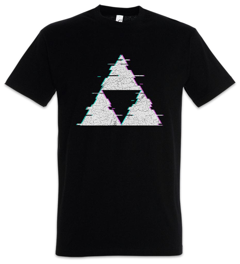 Triforce Glitch T-Shirt Symbol Sign Logo Zelda The Golden Power Hyrule Game