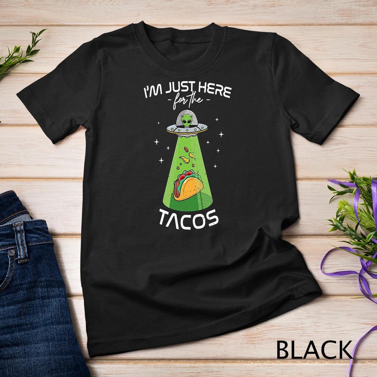 Alien Shirt UFO Abduction, Funny Tacos for Aliens Lover Premium Unisex T-shirt M