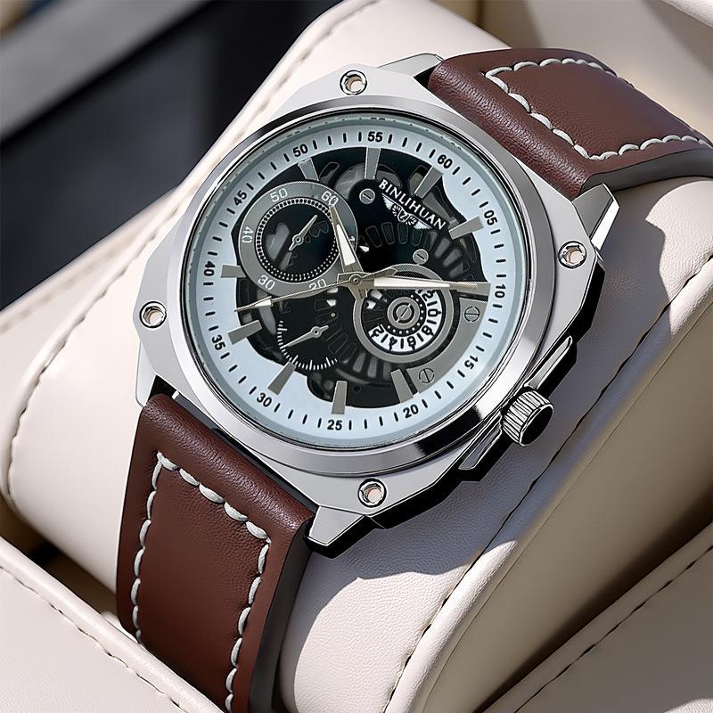 JYL Men's Watch Classic Waterproof Fashion Leather Band