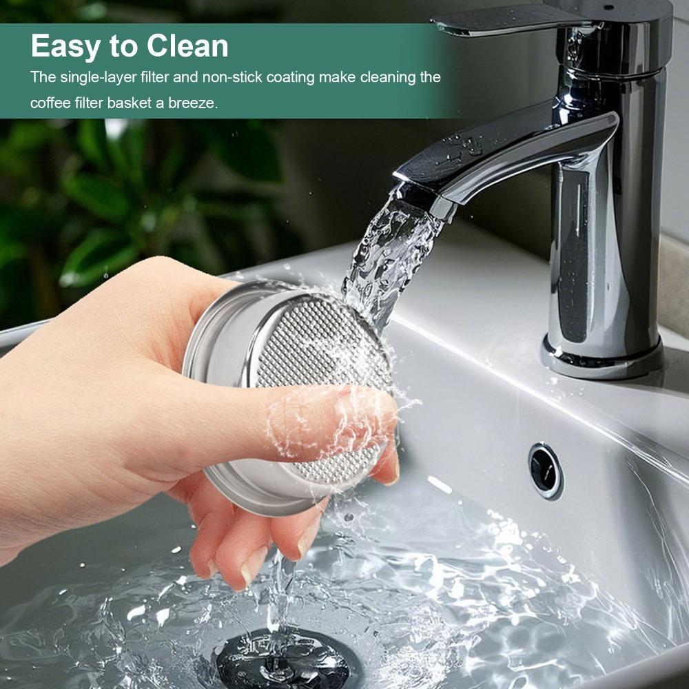 Non Pressurized Coffee Filter Basket 304 Stainless Steel Single Layer Filter Basket  Coffee Shop