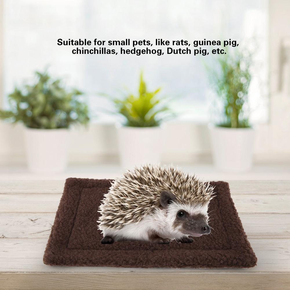 Hedgehog Guinea Pig Bed Mat Rectangular Plush Cushion Hamster House Nest Pet Supplies