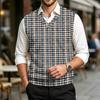 Men's V-Neck Sweater Vest Casual Wool Knit Sleeveless Top for Commute, Work and Everyday Wear
