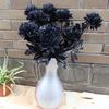 Burgundry Dahlia Black Artificial Flower Branch Wedding Flower Wall Arrangement Materials Halloween Fake Flower Table Home Decor