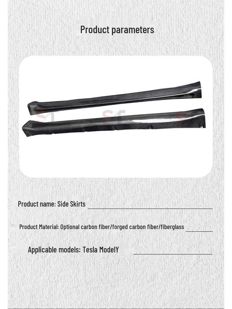 Tesla Model Y Carbon Fiber Body Kit & Side Skirts