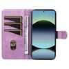 For Xiaomi Redmi Note 14S 4G/Xiaomi Poco M6 Pro 4G/Xiaomi Redmi Note 13 Pro 4G Wallet Case T-Shape Lines Leather Phone Cover Stand -  Light Purple