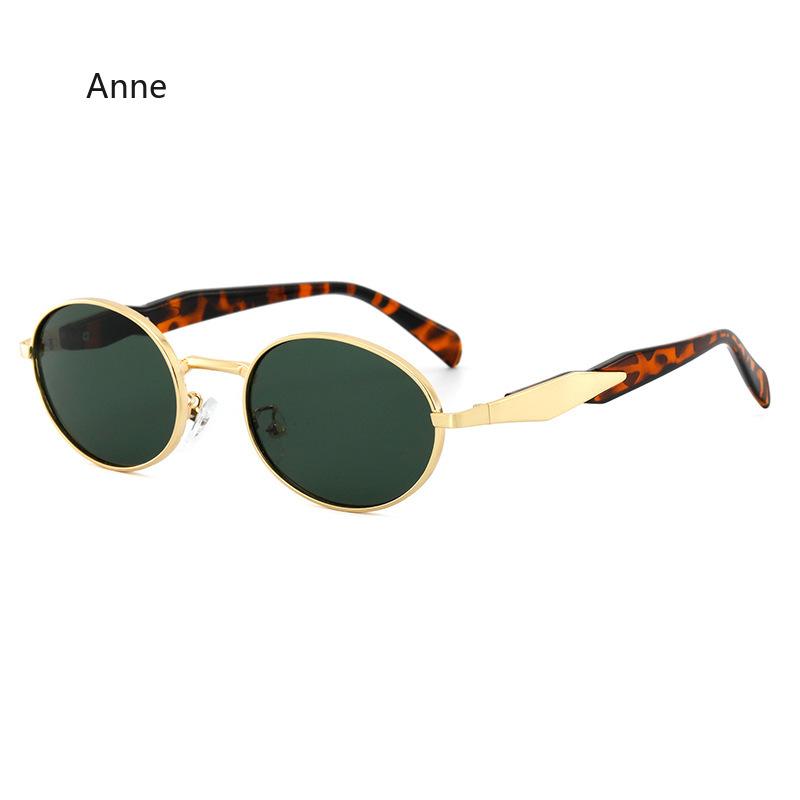 New Retro Small Oval Metal Frame Women Sunglasses UV400 Men Punk Sun Glasses Gafas De Sol Mujer Luxury Designer Vintage