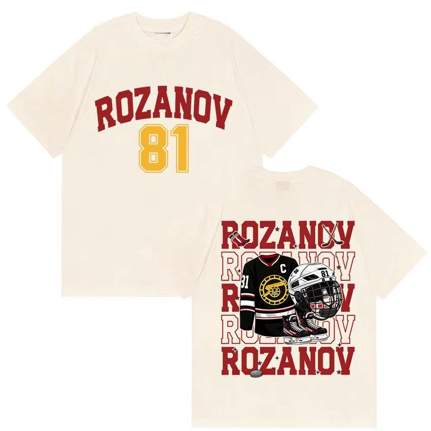 81 Rozanov Boston Bears Merch Shirt Heated Rivalry TV Graphic Print Tshirt 2026 Cotton Short Sleeve Oneck Female T Shirts Tops