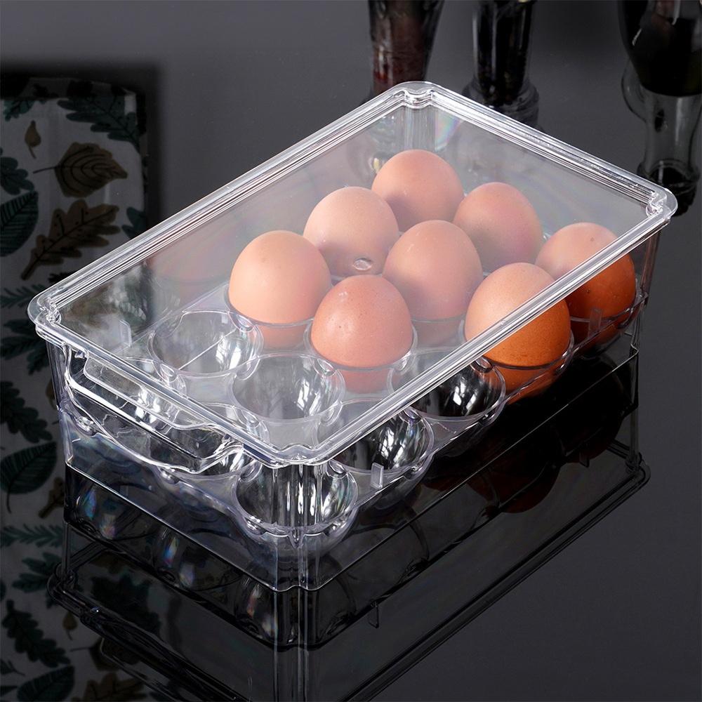 Container for 15 Eggs Egg Box Kitchen Organizer for the Refrigerator Lockable