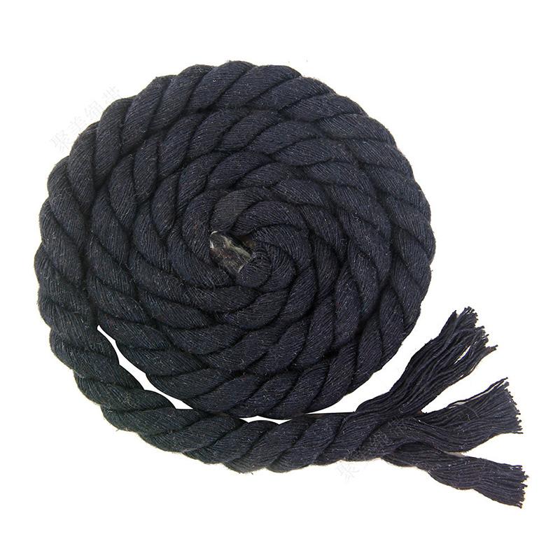 

Meetee 10 метрів 5/8/10/12/20 мм, барвиста бавовняна мотузка, трижильний кручений шнур для макраме, прикраса дому, шиття мотузок 5mm-10Meters Темно-синій