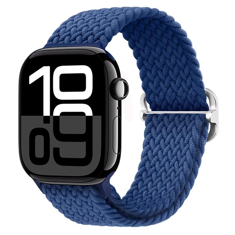Nylon Braided Loop Band for Apple Watch Ultra/2 49mm 10 9 8 7 46mm 45mm 41mm 6 5 4 SE 44mm 40mm Elastic Strap for iWatch 3 42mm