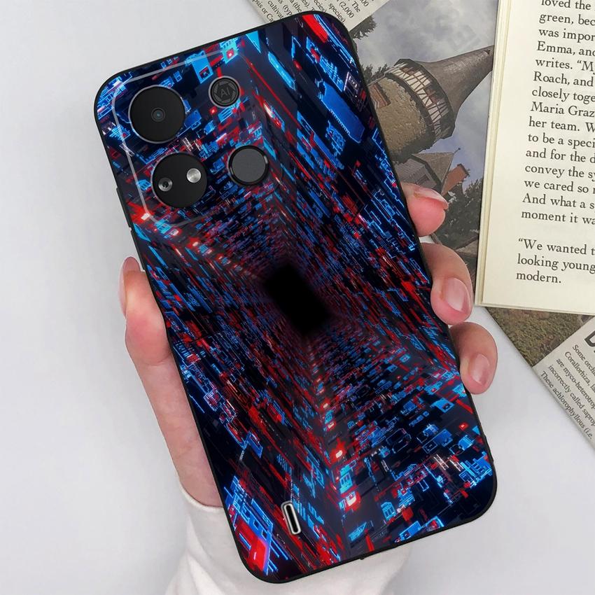 For Itel A04 A05s A16 A18 A23 A25 A26 A17 A33 A56 Phone Case Pretty Bow Pattern Fashion Shell Matte Silicone Anti Drop Protective Covers For Itel Capa