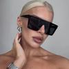3pcs New Fashion Oversized Square Sunglasses Women Colorful Lens Big Frame One Piece Sun Glasses Shades For Female  UV400