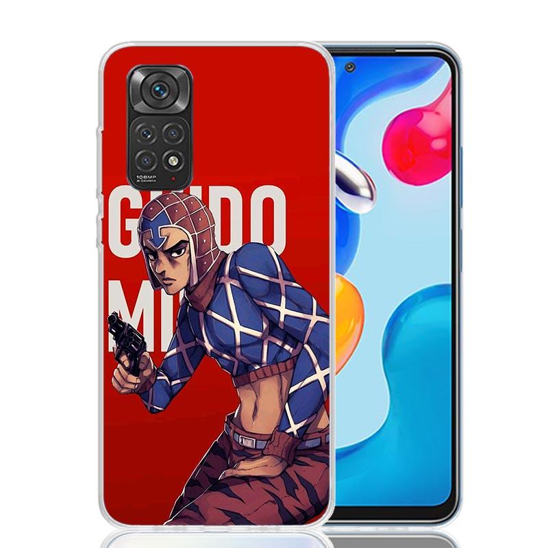 JoJo Adventure Guido Mista Phone Case For Xiaomi Redmi Note 15 14 13 12S 12 Pro Plus 11S 11E 11 11T 10S 10 Art Soft Pattern Cove